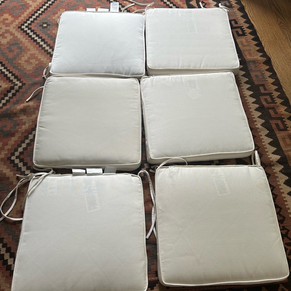 Pottery Barn Sunbrella outdoor chair cushions (set of 6)